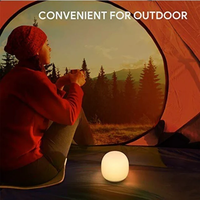 Alt view image 6 of 7 - Idealforce Rechargeable Egg LED Baby Night Light, Dimmable 8 RGB Color Changing, Touch Control, 1H Timer, Tumbler Eye-Caring Lamp for Kids Bedroom Nursery