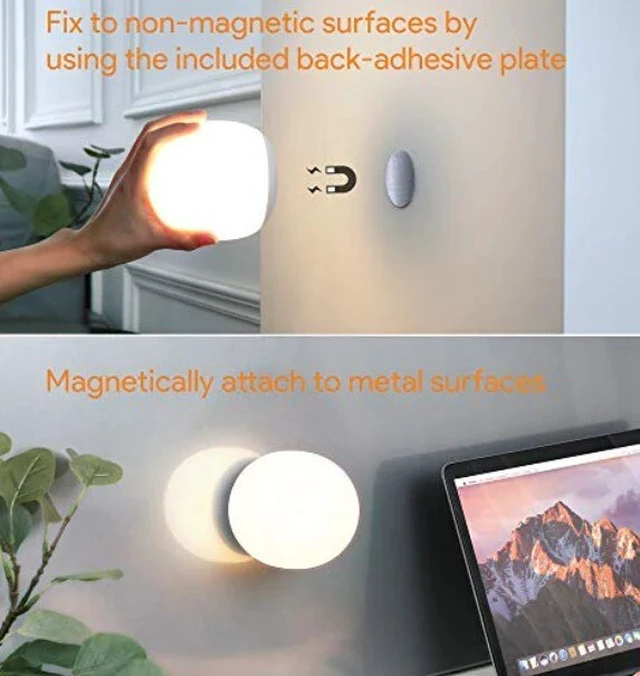 Alt view image 5 of 7 - Idealforce Rechargeable Egg LED Baby Night Light, Dimmable 8 RGB Color Changing, Touch Control, 1H Timer, Tumbler Eye-Caring Lamp for Kids Bedroom Nursery