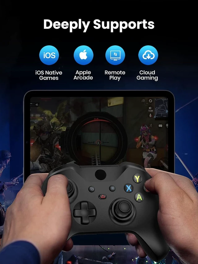 Alt view image 2 of 7 - Idealforce Wired USB-C Gaming Controller for iPad Pro Air Mini, 45W PD Passthrough Fast Charging, Low Latency Gamepad for Apple Arcade & Cloud Gaming