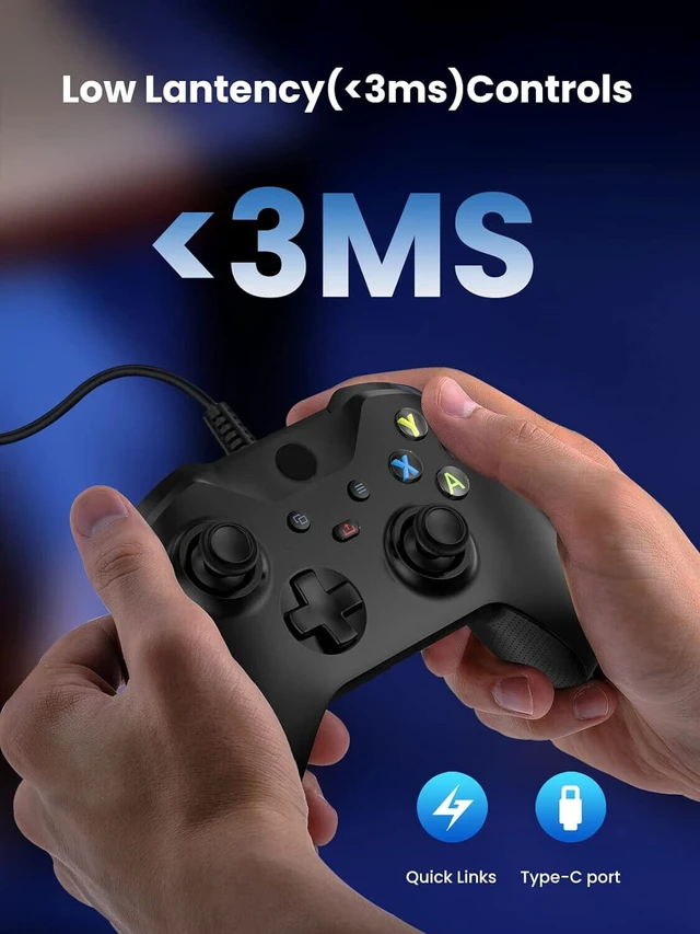 Alt view image 3 of 7 - Idealforce Wired USB-C Gaming Controller for iPad Pro Air Mini, 45W PD Passthrough Fast Charging, Low Latency Gamepad for Apple Arcade & Cloud Gaming