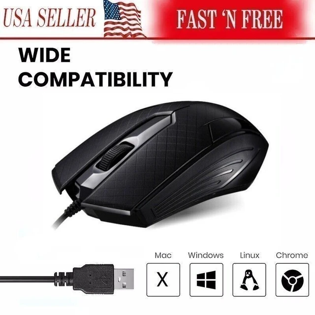 Alt view image 6 of 6 - Idealforce 4FT USB Wired Mouse, 4 Buttons with Adjustable DPI, Corded Computer Mouse Compatible with Laptop, Chromebook, Desktop PC for Office and Daily Work