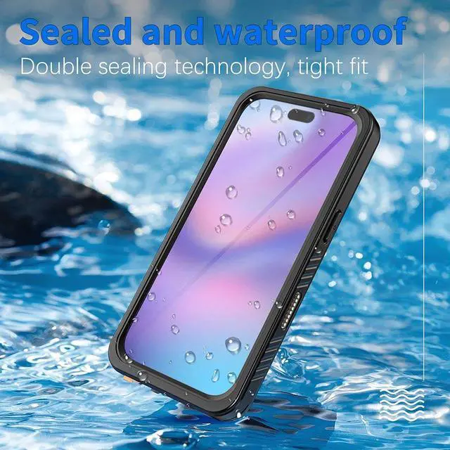Alt view image 6 of 6 - Redpepper Waterproof Case For iPhone 17 Pro With built-in Screen Protector,Anti-drop&Dust-proof&Snow-proof Cover For iPhone 17 Pro Black