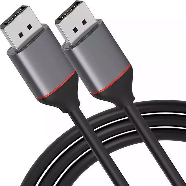 Main image of Idealforce 6.6ft DisplayPort to DisplayPort Cable DP Male to Male, supports 4K/8K @60Hz, HDR, and features secure latches. Compatible with gaming PCs, monitors, graphics cards (NVIDIA, AMD), Dell, HP