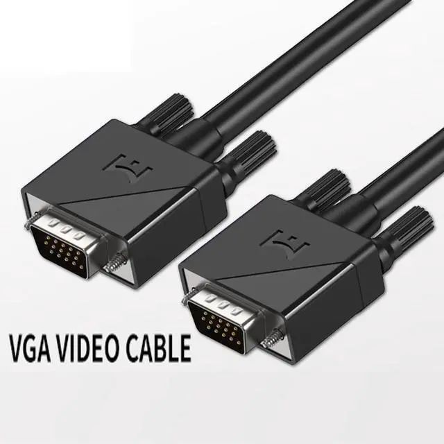 Main image of Idealforce VGA (3+6) 15 Pin Male to Male Plug Computer Monitor Cable Wire Cord 1.5m 4.9FT,VGA cable, VGA to VGA cable, 15-pin VGA cable, male to male VGA,HD video cable