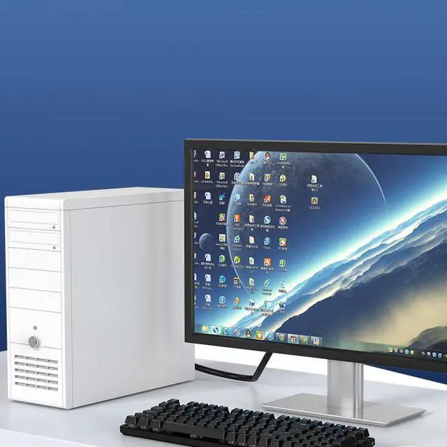 Alt view image 2 of 6 - Idealforce VGA (3+6) 15 Pin Male to Male Plug Computer Monitor Cable Wire Cord 1.5m 4.9FT,VGA cable, VGA to VGA cable, 15-pin VGA cable, male to male VGA,HD video cable