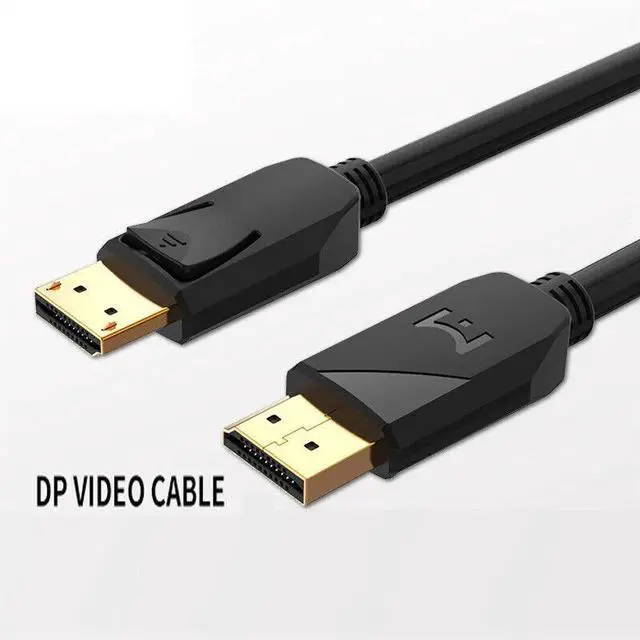 Alt view image 4 of 7 - Displayport to Display Port Cable DP Male to Male Cord 4K HD w/Latches 10ft