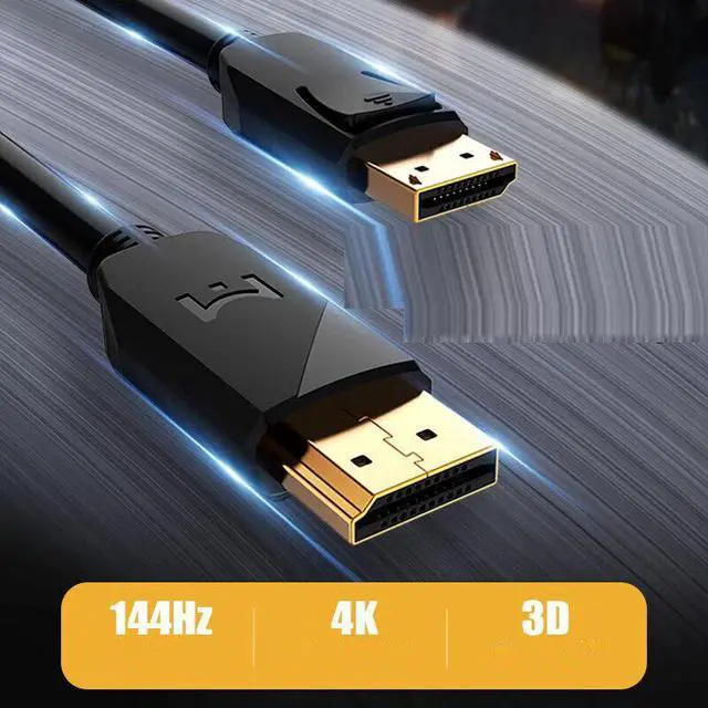 Alt view image 6 of 7 - Displayport to Display Port Cable DP Male to Male Cord 4K HD w/Latches 10ft