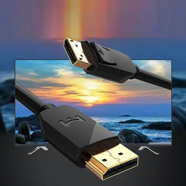 Alt view image 7 of 7 - Displayport to Display Port Cable DP Male to Male Cord 4K HD w/Latches 10ft