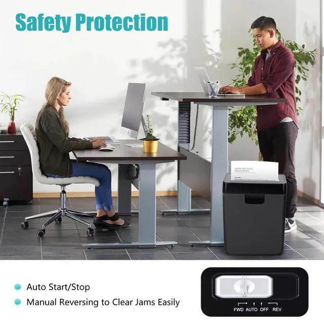 Alt view image 5 of 7 - Idealforce Office Shredder 6 Sheet Cut Paper Credit Card Shredder for Home Office with/ 2.5GAL student use, financial document shredding