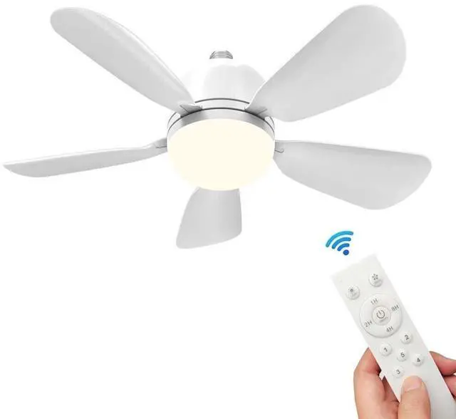 Main image of LED Ceiling Fan Light with Remote 19.7 Inch E26 Base Small Ceiling Fan Lamp
