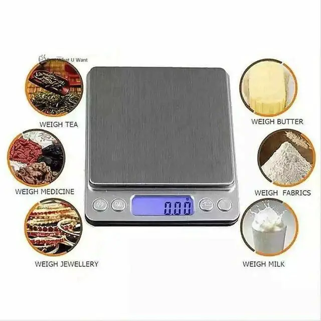 Alt view image 4 of 7 - Digital Scale 2000g x 0.1g Jewelry Gold Silver Coin Gram Pocket Size Herb Grain