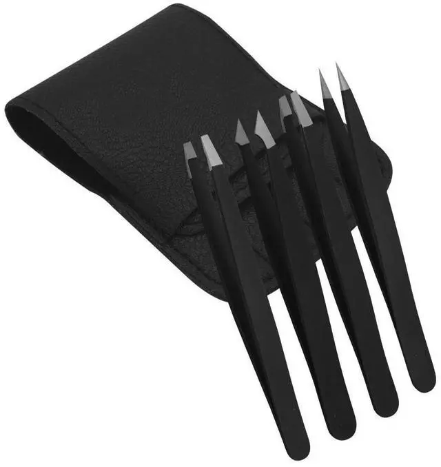 Main image of 4 pcs Eyebrow Tweezers Eyebrow Clip Beauty Pluckers+Case Precision Eyebrow Tweezers Set Stainless Steel Ingrown Facial Hair Removal