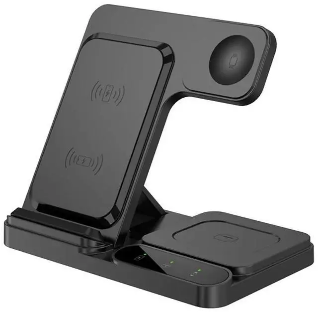 Alt view image 3 of 7 - 3 in 1 Fast Magnetic Wireless Charging Station for iPhone 16 15 iWatch AirPods Mag-Safe Charger Stand Wireless Charger for iPhone AirPods & iWatch USA 3 in 1 Wireless Charger