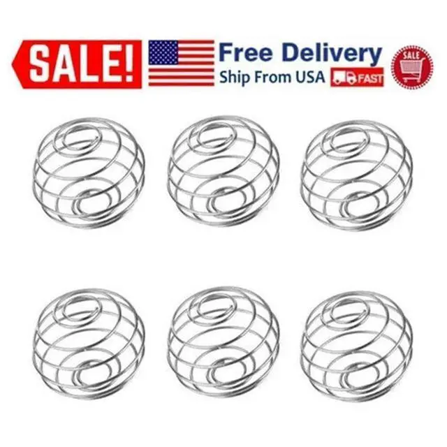 Alt view image 7 of 7 - Idealforce 6 Pack Stainless Steel Shaker Balls Wire Whisk Mixing Balls for Protein Shake Milkshake Drink Bottle Blending