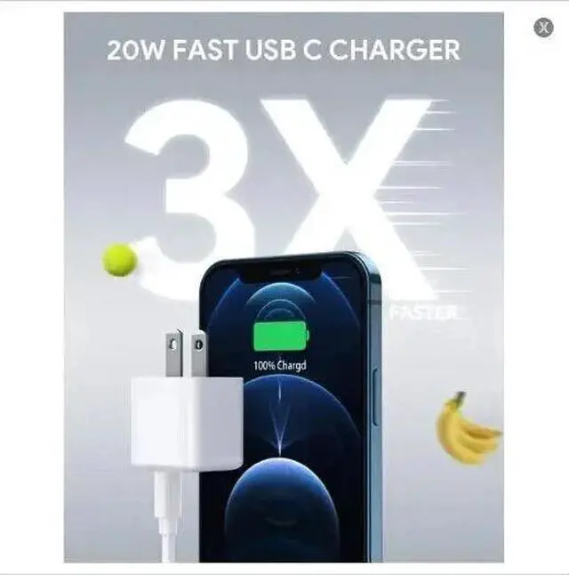 Alt view image 3 of 7 - Idealforce 2Pack 20W USBC Fast Wall Charger Cube Brick, TypeC Power Charging Block Adapter for iPhone, Android Phones & USBC Devices