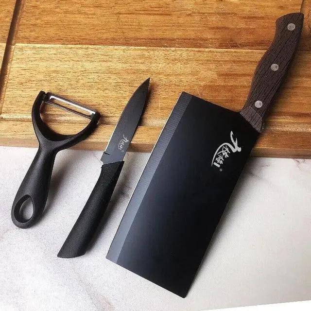 Alt view image 4 of 7 - Idealforce 3Piece Stainless Steel Kitchen Knife Set, Includes Chef Knife, Paring Knife & Fruit Knife, UltraSharp Blades, Ergonomic Handle for Home Kitchen Meal Prep