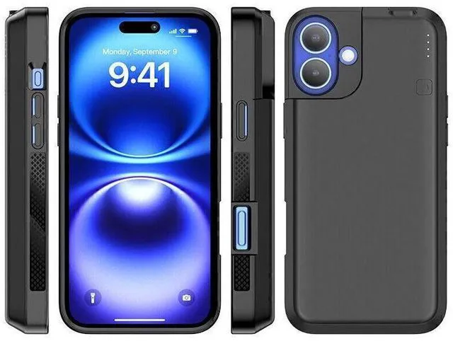 Main image of Idealforce 8000mAh Battery Charger Case Portable Power Bank Charging Case Cover for iPhone 16 Plus Rechargeable Extended Backup Battery Protective Charger Cover
