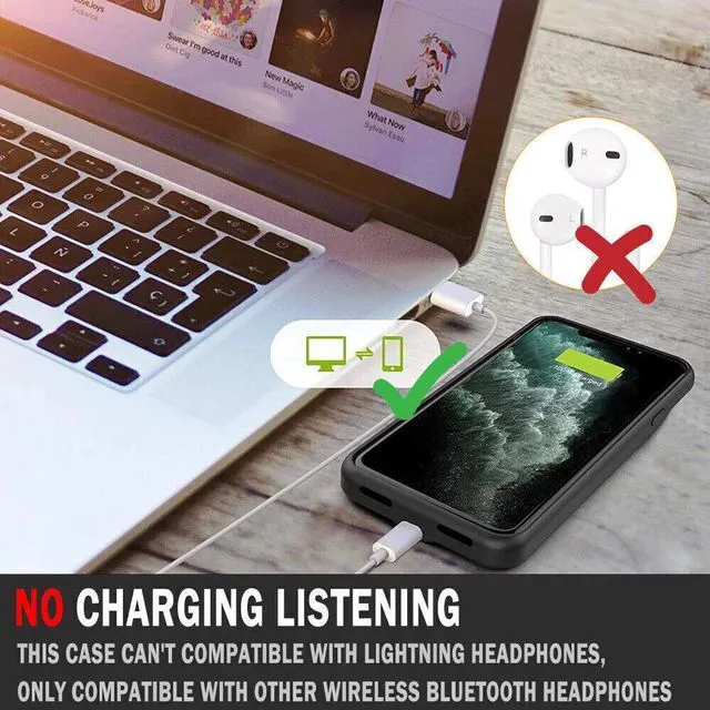 Alt view image 3 of 6 - Idealforce New 5000mAh Battery Charger Case Cover Portable Power Bank Backup Charging Case for iPhone 16 Pro Rechargeable Extended Backup Battery Protective Charger Cover