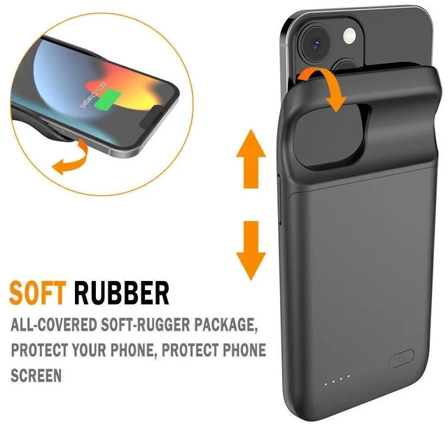 Alt view image 6 of 6 - Idealforce New 5000mAh Battery Charger Case Cover Portable Power Bank Backup Charging Case for iPhone 16 Pro Rechargeable Extended Backup Battery Protective Charger Cover