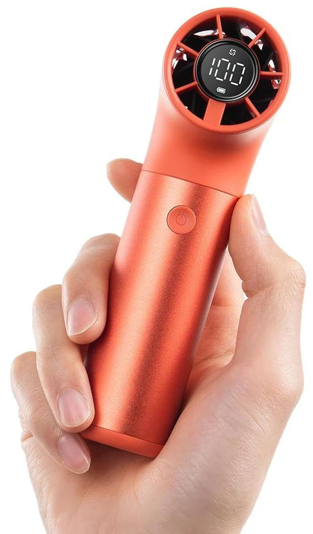 Main image of Portable Handheld Fan, Powerful Turbo Mini Fan, 19000 RPM High Speed Aero Ultra, 15H Max Cooling Time, 7 Speeds Aluminum Case, Pocket Rechargeable Personal Small Travel GIfts Orange
