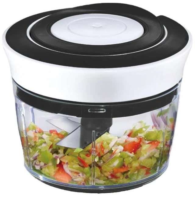 Main image of Idealforce Manual Food Processor Vegetable Chopper, Portable Hand Pull String Garlic Mincer Onion Cutter for Veggies, Ginger, Fruits, Nuts, Herbs, etc Black 400ml