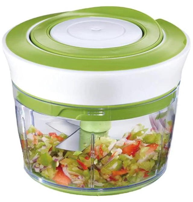 Main image of Idealforce Manual Food Processor Vegetable Chopper, Portable Hand Pull String Garlic Mincer Onion Cutter for Veggies, Ginger, Fruits, Nuts, Herbs, etc green 400ml