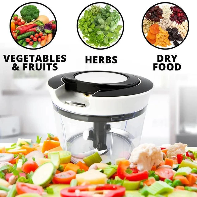 Alt view image 2 of 7 - Idealforce Manual Food Processor Vegetable Chopper, Portable Hand Pull String Garlic Mincer Onion Cutter for Veggies, Ginger, Fruits, Nuts, Herbs, etc green 400ml