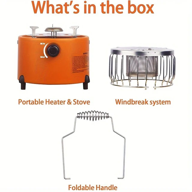 Alt view image 6 of 7 - Idealforce Propane Heater, Outdoor 2 in 1 Propane Heater & Stove Pro, Camping Gas Stove Camp Heater(9,000 BTU)