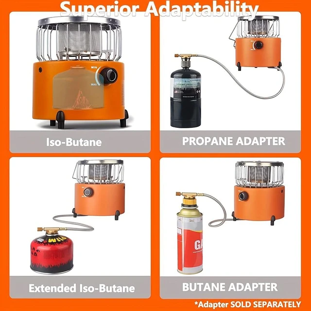 Alt view image 3 of 7 - Idealforce Propane Heater, Outdoor 2 in 1 Propane Heater & Stove Pro, Camping Gas Stove Camp Heater(9,000 BTU)