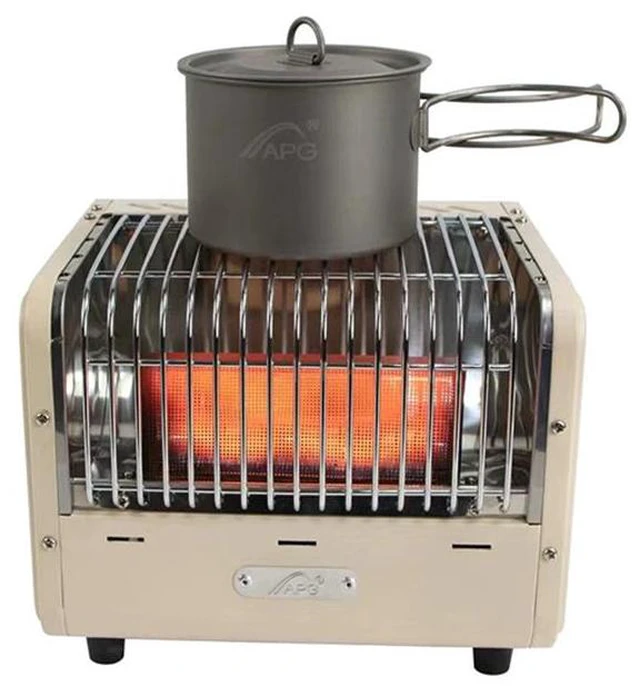 Alt view image 2 of 7 - Idealforce 3 in 1 Portable Heater and Stove, 5200BTU Camping tent heater, Outdoor Camping Gas Stove with Shelf for Storage,Adjustable Temperature Camping Heaters for Tent, Fishing, Hiking, Trekking