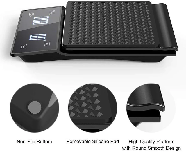 Alt view image 3 of 6 - Idealforce Pour Over Coffee Scale with Timer, Multi-Functional Kitchen Food Scale with Gram & Ounce Units for Slow Drip and French Press Coffee