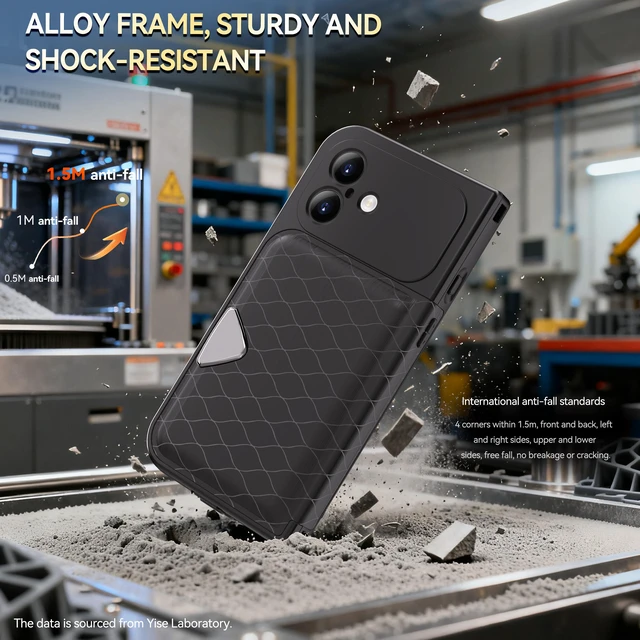 Alt view image 5 of 7 - Redpepper IP68 Waterproof Case, iPhone 17 Full Body Rugged Shockproof Cover with Built-in Screen Protector, Magnetic Card Slot & Makeup Mirror Wallet Phone Case Iphone 17 Black
