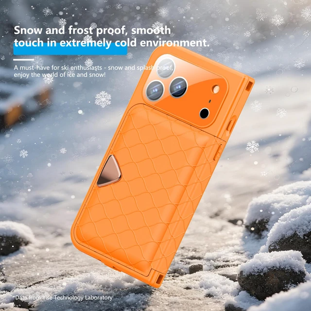 Alt view image 7 of 7 - Redpepper IP68 Waterproof Case, iPhone 17 Full Body Rugged Shockproof Cover with Built-in Screen Protector, Magnetic Card Slot & Makeup Mirror Wallet Phone Case Iphone 17 Pro Max Orange