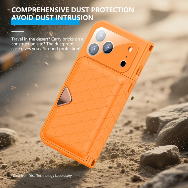 Alt view image 5 of 7 - Redpepper IP68 Waterproof Case, iPhone 17 Full Body Rugged Shockproof Cover with Built-in Screen Protector, Magnetic Card Slot & Makeup Mirror Wallet Phone Case Iphone 17 Pro Max Orange