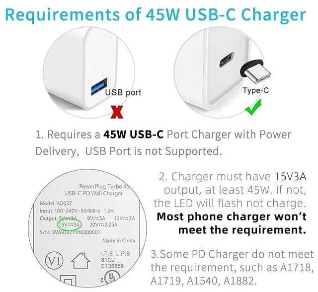 Alt view image 4 of 7 - Idealforce Surface Connect to USB TypeC PD 45W Charging Adapter Converter Cable, USBC PD Charger Adapter Compatible with Microsoft Surface Pro 3 4 5 6 7 8, Surface Go