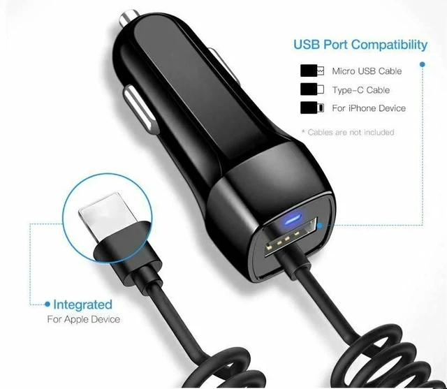 Alt view image 6 of 7 - Idealforce Fast Car Charger Adapter, Rapid Type C & Micro USB Car Charging for iPhone 14 13 12 11 Pro Max X XS XR 8 7 6 5 Mini, for Android Samsung Cell Phone