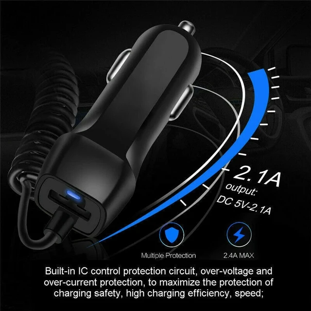 Alt view image 5 of 7 - Idealforce Fast Car Charger Adapter, Rapid Type C & Micro USB Car Charging for iPhone 14 13 12 11 Pro Max X XS XR 8 7 6 5 Mini, for Android Samsung Cell Phone