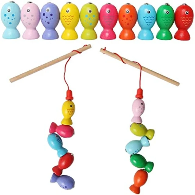 Alt view image 2 of 7 - Idealforce Magnetic Fishing Game Montessori Toy for Toddlers, Cat Shape Magnetic Fishing Board, Fine Motor Skill Educational Game for Kids