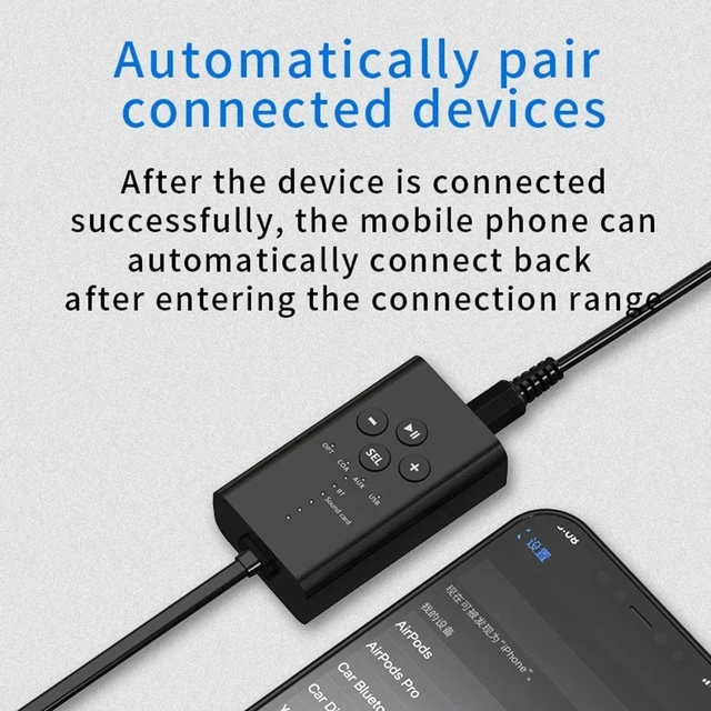 Alt view image 4 of 7 - Idealforce Bluetooth 5.2 Audio Receiver Adapter, USB Stereo Music Converter with Fiber Optical, Coaxial & AUX for PC Windows 7/8/10