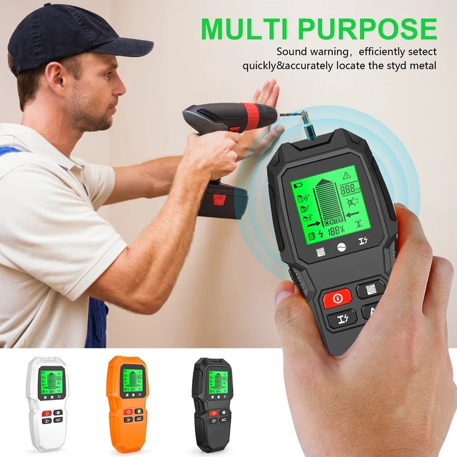 Alt view image 6 of 7 - Idealforce 6-in-1 Handheld Stud Finder Wall Scanner, Detects Wood, Metal, Pipe, Cable & Live Wire, Wall Detector for Home Renovation