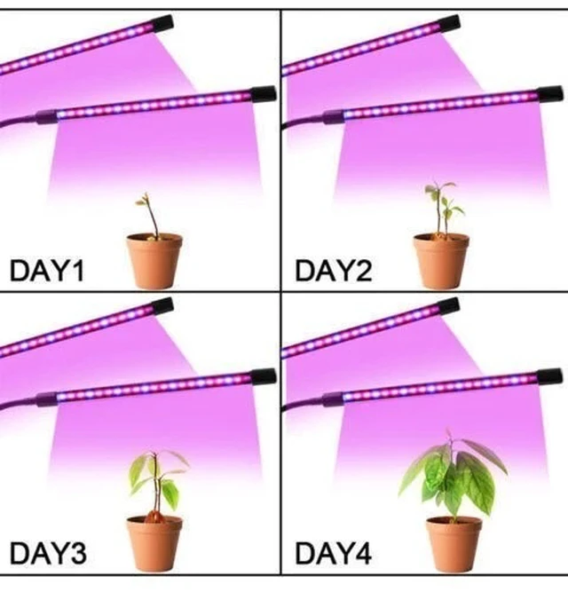 Alt view image 2 of 7 - Idealforce 2Heads LED Grow Light Full Spectrum Plant Growing Lamp for Indoor House Plants Hydroponics US Plug