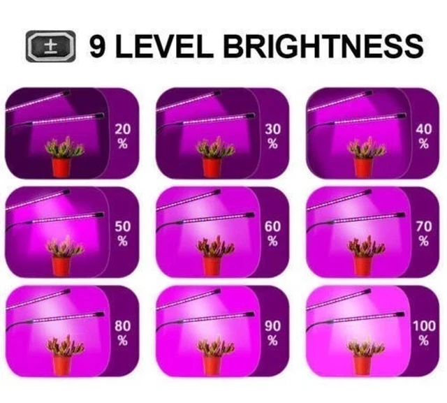 Alt view image 4 of 7 - Idealforce 2Heads LED Grow Light Full Spectrum Plant Growing Lamp for Indoor House Plants Hydroponics US Plug