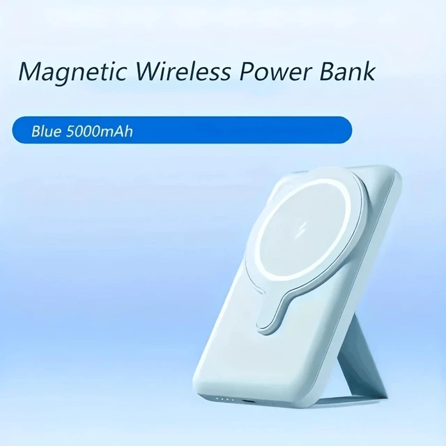 Alt view image 11 of 11 - Idealforce White 5000mAh MagSafe Foldable Magnetic Power Bank for iPhone 17/16/15/14 Pro Max - Wireless Portable Charger Battery Pack, Fast Charging External Cell Phone Accessory