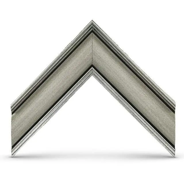 Alt view image 3 of 5 - Industrial Nickel 55" Slim Deco TV Frame - Compatible ONLY with Samsung The Frame TVs (Fits 2021-2026, LS03A, LS03B, LS03C, LS03D, LS03FA)