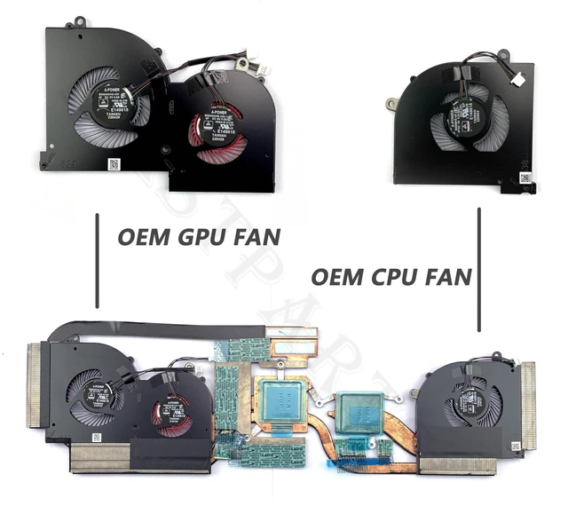 Alt view image 3 of 5 - BestParts New Genuine CPU+GPU Cooling Fan Replacement for MSI GS65 Stealth Thin, P/N: MS-16Q2 MS-16Q3, 16Q2-CPU 16Q2-G-CCW (Note: Only fits ''Thin'' Series)