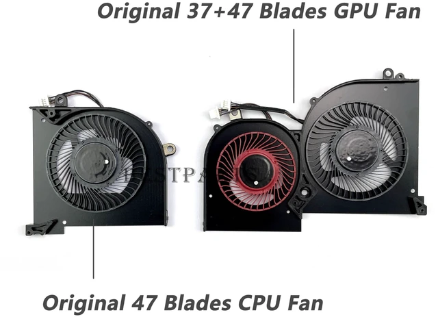 Alt view image 4 of 5 - BestParts New Genuine CPU+GPU Cooling Fan Replacement for MSI GS65 Stealth Thin, P/N: MS-16Q2 MS-16Q3, 16Q2-CPU 16Q2-G-CCW (Note: Only fits ''Thin'' Series)