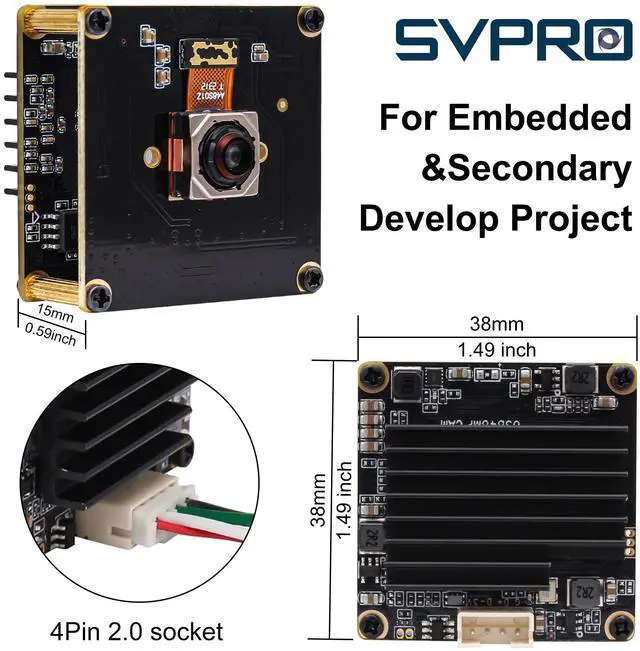 Alt view image 5 of 5 - SVPRO USB Camera Module Autofocus 48MP Industrial Board Camera 8000x6000 High Definition Camera for Altimeter, Automatic Focusing UVC Plug and Play Camera for Machine Vision