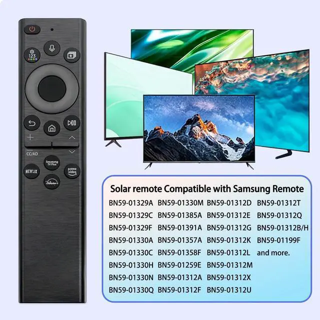 Alt view image 2 of 5 - BN59-01385A TM2280E Solar Charging Voice Remote, USB-C Rechargeable Compatible with Samsung Smart TV 2019-2025