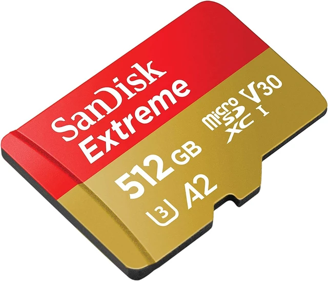 Alt view image 4 of 5 - SanDisk 512GB MicroSDXC Extreme Memory Card 2-Pack, Compatible with GoPro Max 2, HERO13 Black, Ultra Wide (SDSQXAV-512G-GN6MN), V30 U3 A2, Bundle with (1) Everything But Stromboli Reader
