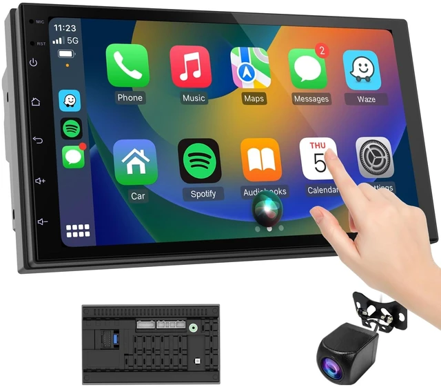 Main image of Haudio 2 Din Car Radio with Wireless CarPlay & Android Auto, 7 Inch Touchscreen Car Stereo with Mirror Link,Android 13,Voice Control, FM/AM/RDS, 25 Sets UI Fit All Cars,with Rear View Camera (2